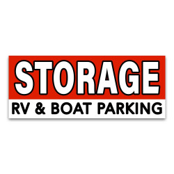 RV Boat Storage Vinyl Banner with Optional Sizes (Made in the USA)