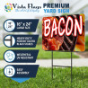 Bacon 2 Pack Double-Sided Yard Signs 16" x 24" with Metal Stakes (Made in Texas)