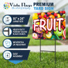 Fruit 2 Pack Double-Sided Yard Signs 16" x 24" with Metal Stakes (Made in Texas)