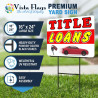 Title Loans 2 Pack Double-Sided Yard Signs 16" x 24" with Metal Stakes (Made in Texas)
