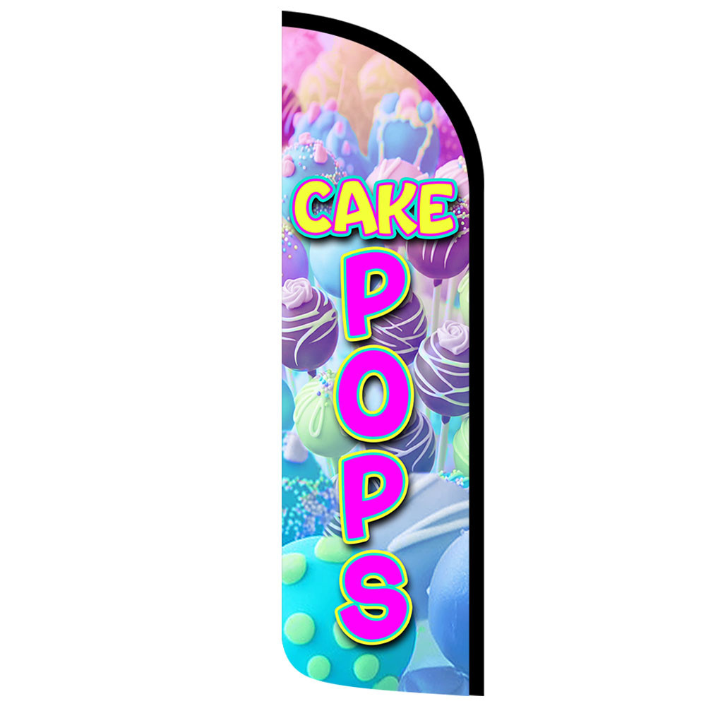 Cake Pops Premium Windless Feather Flag Bundle (Complete Kit) OR Optional Replac