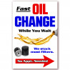 Oil Change (Arrow) Economy A-Frame Sign 2 Feet Wide by 3 Feet Tall (Made in The USA)