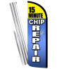15-Minute Chip Repair Premium Windless Feather Flag Bundle (Complete Kit) OR Optional Replacement Flag Only