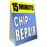 15 Minute Chip Repair Economy A-Frame Sign