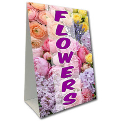 Flowers (Peach & Pink) Economy A-Frame Sign