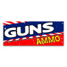 Guns Ammo Vinyl Banner with Optional Sizes (Made in the USA)