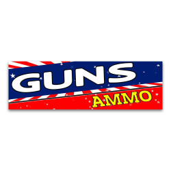 Guns Ammo Vinyl Banner with Optional Sizes (Made in the USA)