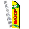 TITLE LOANS Windless Feather Flag Bundle (Complete Kit) OR Optional Replacement Flag Only