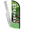 Nursery Seedlings Trees Premium Windless Feather Flag Bundle (Complete Kit) OR Optional Replacement Flag Only