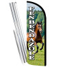 Fenbendazole Premium Windless Feather Flag Bundle (Complete Kit) OR Optional Replacement Flag Only