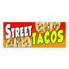 Street Tacos (red) Vinyl Banner with Optional Sizes (Made in the USA)