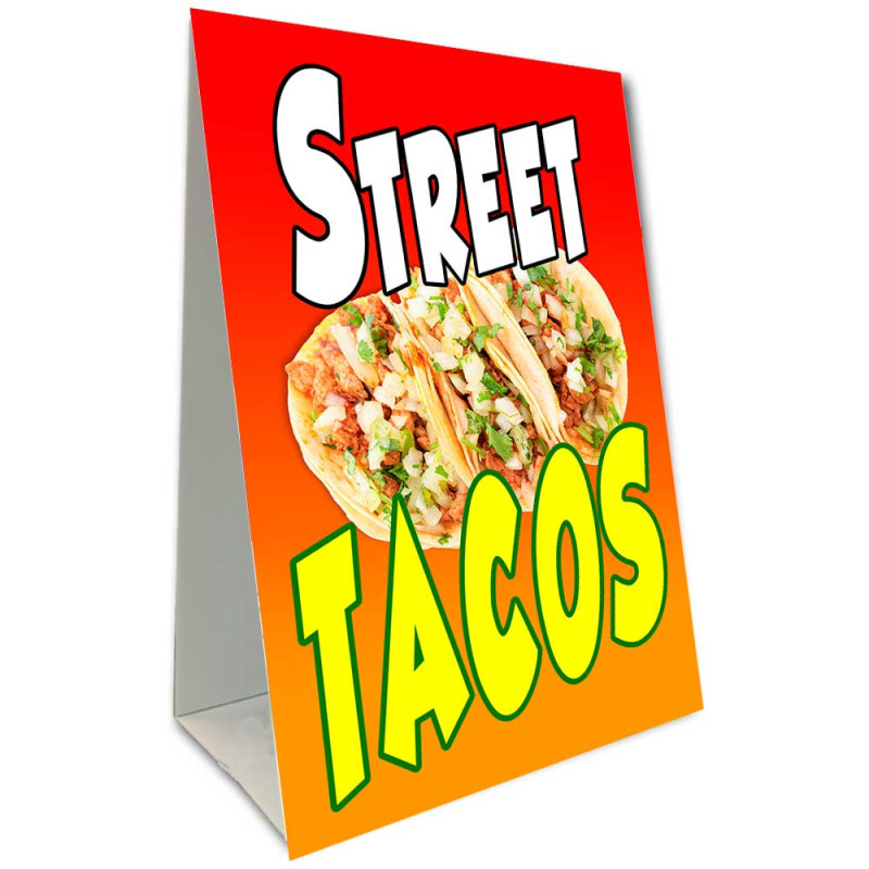 Street Tacos (red) Economy A-Frame Sign