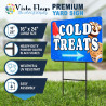 Cold Treats 2 Pack Double-Sided Yard Signs 16" x 24" with Metal Stakes (Made in Texas)