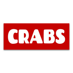 Crabs (red) Vinyl Banner with Optional Sizes (Made in the USA)