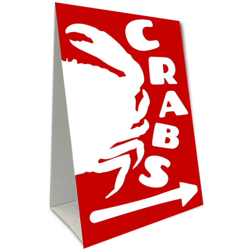 Crabs (red) Economy A-Frame Sign