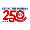 USA 250th Anniversary - July 4th Premium 3x5 Flag OR Optional Flag with Mounting Kit