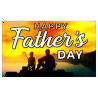 Happy Father's Day - Fishing Premium 3x5 Flag OR Optional Flag with Mounting Kit