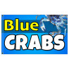 Blue Crabs - Seafood Premium 3x5 Flag OR Optional Flag with Mounting Kit