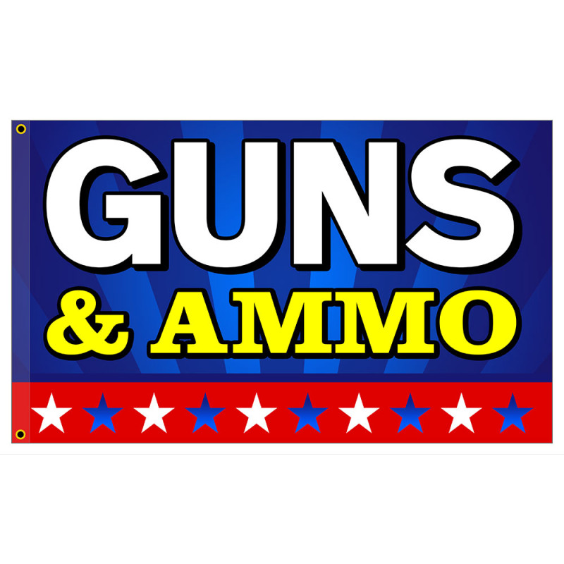 Guns & Ammo Premium 3x5 Flag OR Optional Flag with Mounting Kit