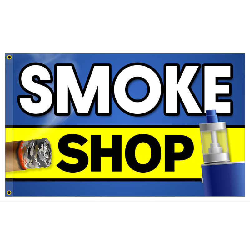 Smoke Shop - Vape Premium 3x5 Flag OR Optional Flag with Mounting Kit