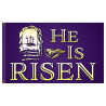 He Is Risen - Happy Easter Premium 3x5 Foot Flag OR Optional Flag with Mounting Kit