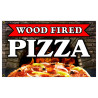 Wood Fired Pizza Premium 3x5 Foot Flag OR Optional Flag with Mounting Kit