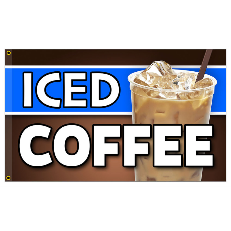 Iced Coffee Premium 3x5 Foot Flag OR Optional Flag with Mounting Kit
