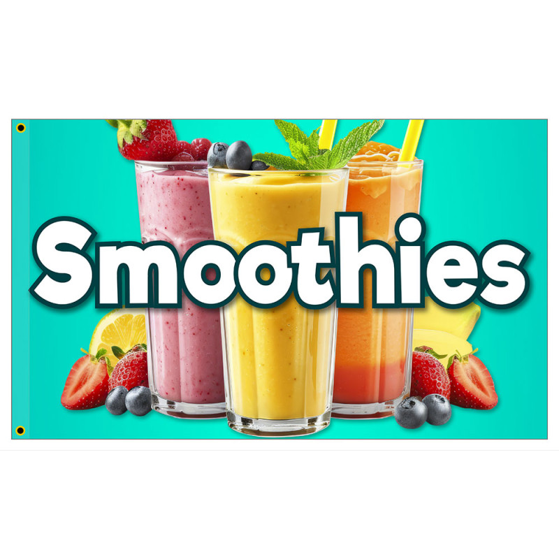 Smoothies Premium 3x5 Foot Flag OR Optional Flag with Mounting Kit