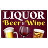 Liquor Beer & Wine Premium 3x5 Foot Flag OR Optional Flag with Mounting Kit