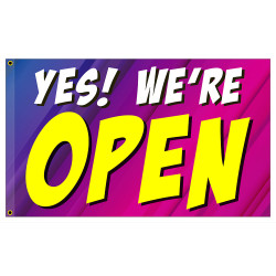 Yes! We're Open Premium 3x5...