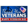 Thank You Veterans - Happy Veterans Day Premium 3x5 foot Flag OR Optional Flag with Mounting Kit
