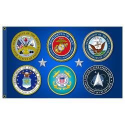 Armed Forces Branches - Military Veterans Premium 3x5 foot Flag OR Optional Flag with Mounting Kit