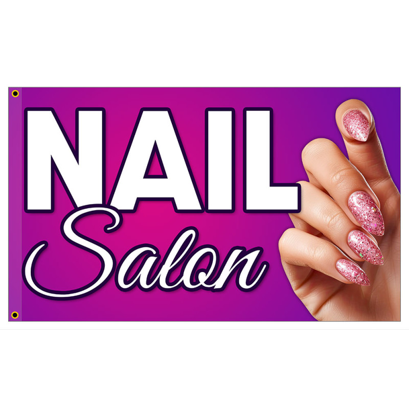 Nail Salon - Spa Premium 3x5 foot Flag OR Optional Flag with Mounting Kit