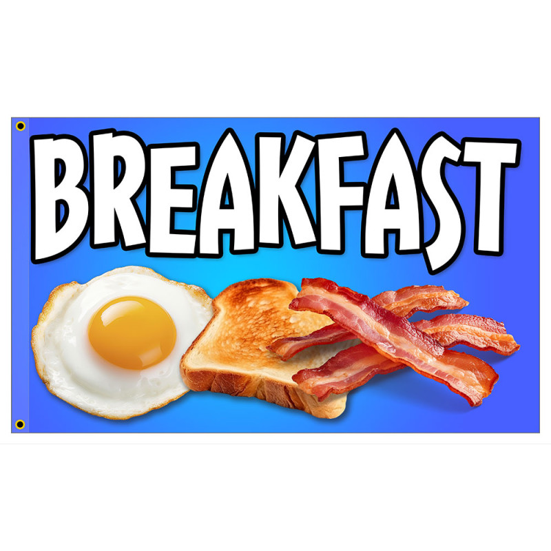 Breakfast Premium 3x5 foot Flag OR Optional Flag with Mounting Kit