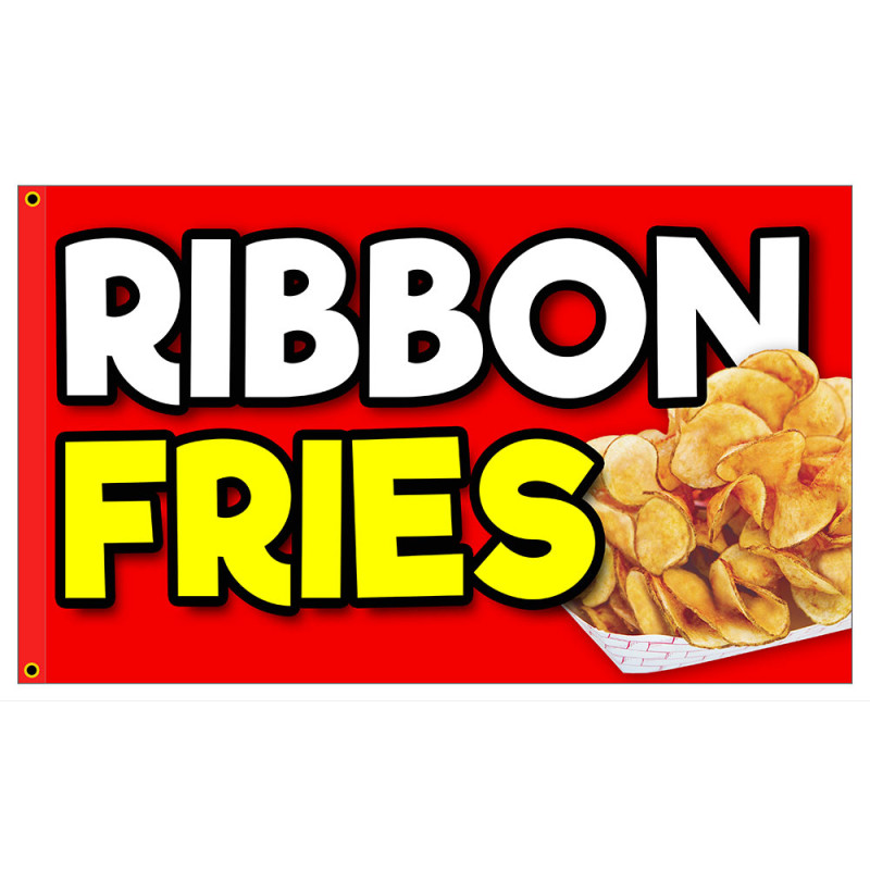 Ribbon Fries Premium 3x5 foot Flag OR Optional Flag with Mounting Kit