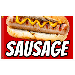 SAUSAGE Premium 3x5 foot Flag OR Optional Flag with Mounting Kit