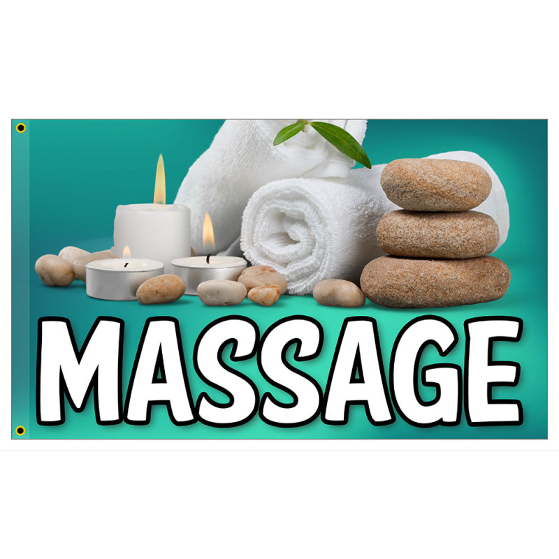 MASSAGE Premium 3x5 foot Flag OR Optional Flag with Mounting Kit