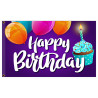 Happy Birthday Premium 3x5 foot Flag OR Optional Flag with Mounting Kit