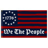 Betsy Ross 1776 - We The People Premium 3x5 foot Flag OR Optional Flag with Mounting Kit