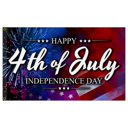 Happy 4th Of July Premium 3x5 foot Flag OR Optional Flag with Mounting Kit