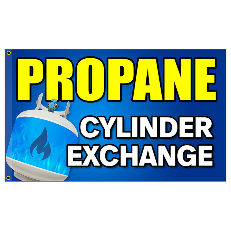 Propane Cylinder Exchange Premium 3x5 foot Flag OR Optional Flag with Mounting Kit