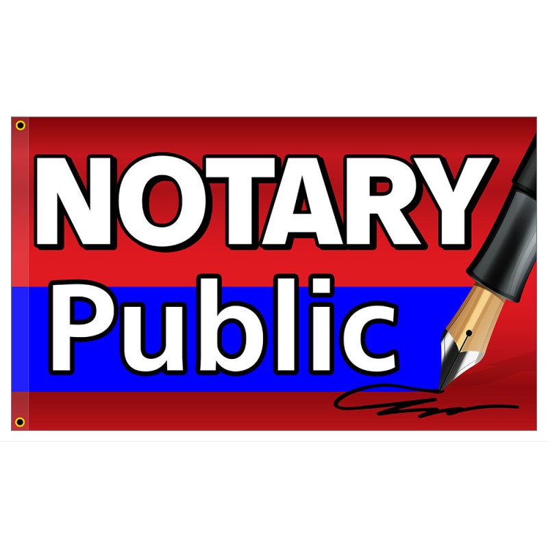 Notary Public Premium 3x5 foot Flag OR Optional Flag with Mounting Kit