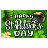 Happy St. Patrick's Day Premium 3x5 foot Flag OR Optional Flag with Mounting Kit