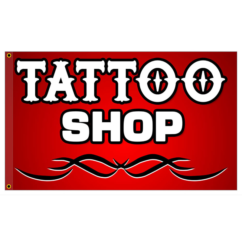 TATTOO SHOP Premium 3x5 Foot Flag OR Optional Flag with Mounting Kit