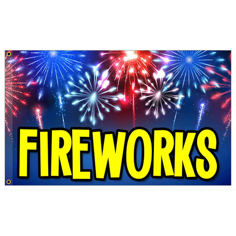 Fireworks Premium 3x5 foot Flag OR Optional Flag with Mounting Kit