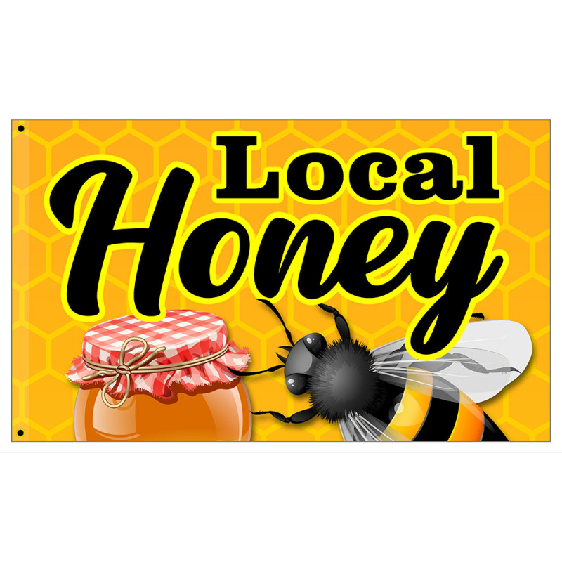 Local Honey Premium 3x5 Foot Flag OR Optional Flag with Mounting Kit