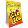 Fresh Brewed Iced Tea Economy A-Frame Sign
