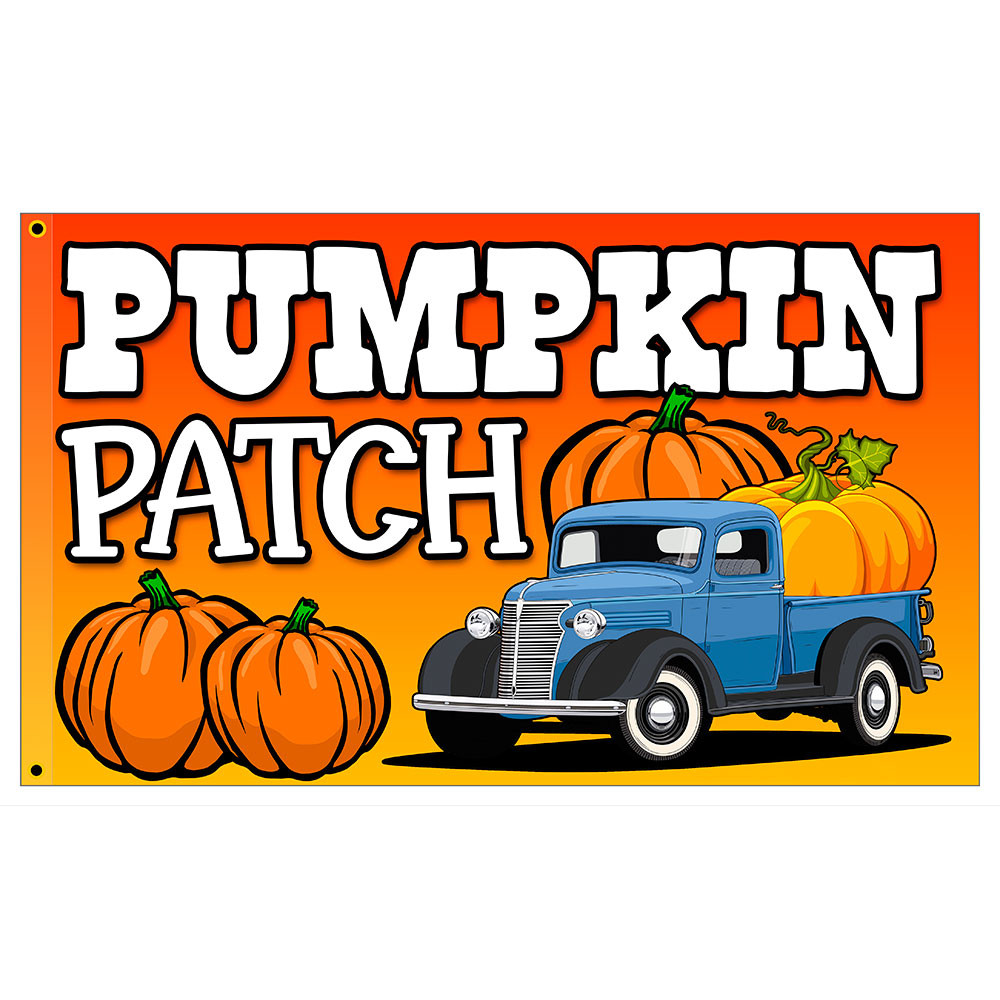 Pumpkin Patch Premium 3×5 Flag OR Optional Flag with Mounting Kit