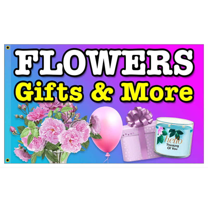 Flowers Gifts & More Premium 3x5 Foot Flag OR Optional Flag with Mounting Kit