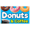 Donuts & Coffee Premium 3x5 Foot Flag OR Optional Flag with Mounting Kit